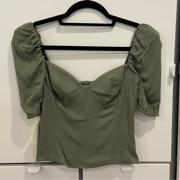 Wilfred - Novella Shortsleeve Blouse - Bitter Sage - Size XS - Picture 1 of 6